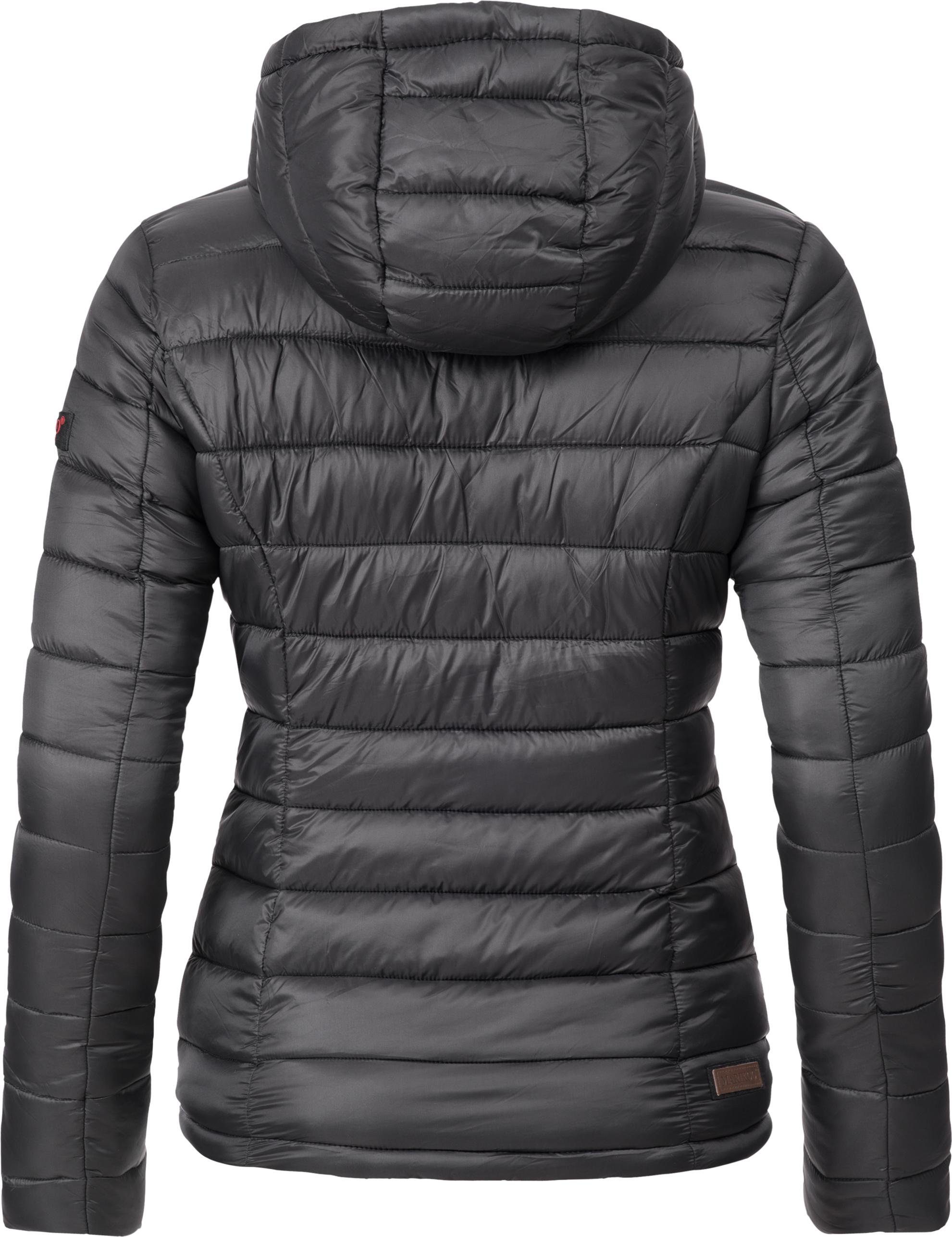 Marikoo Steppjacke Luci modische Damen Übergangsjacke mit großer Kapuze