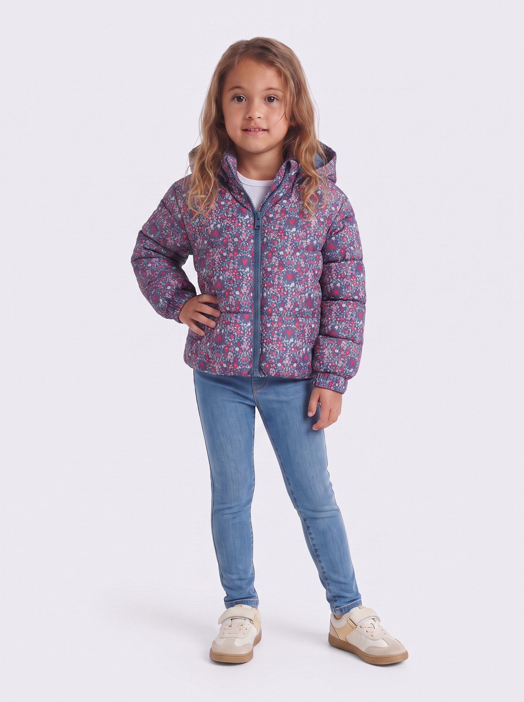 KIDS ONLY Steppjacke KMGDALIA SHORT PUF AOP JACKET OTW NOOS Polyester – Bild 5 von 5