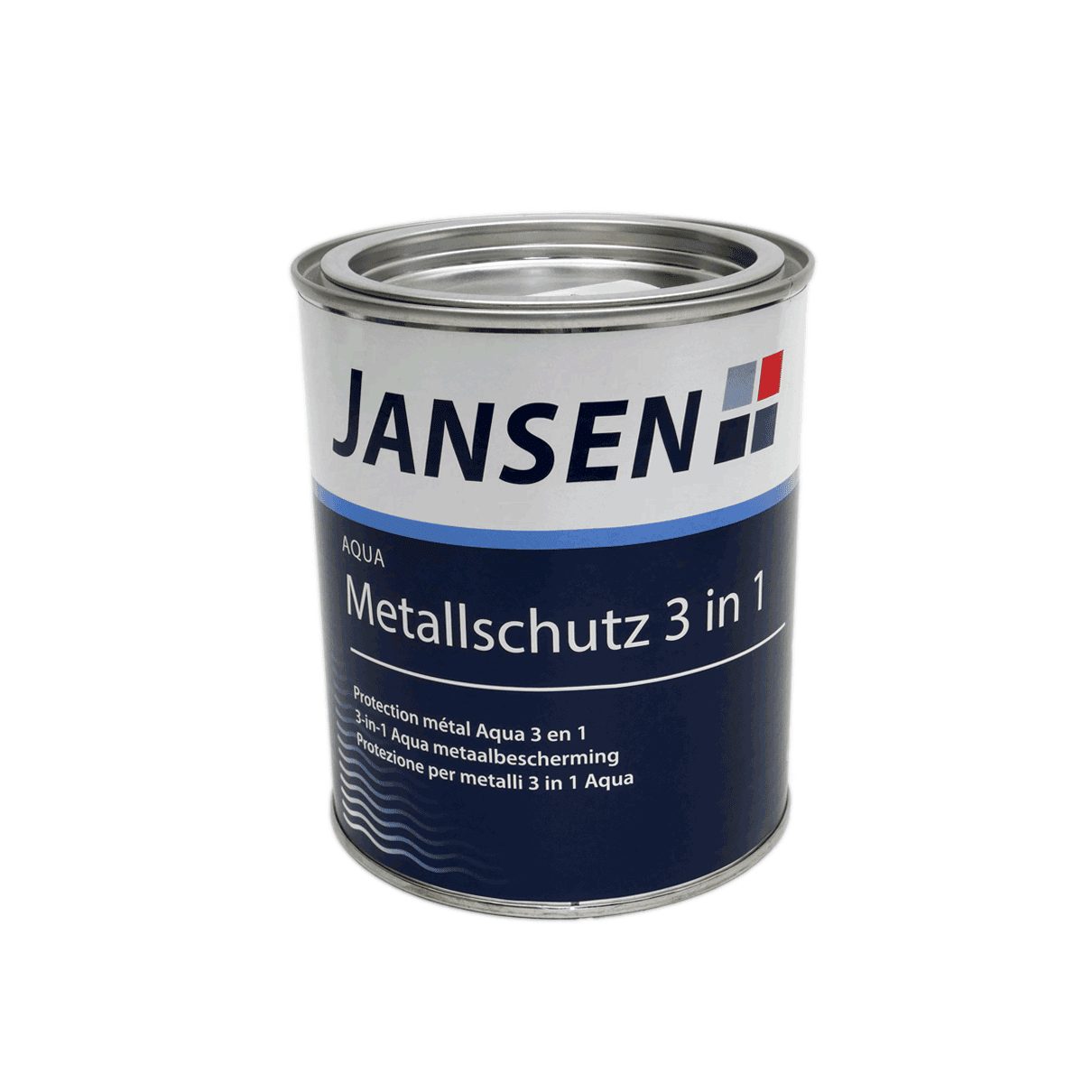 Jansen Rostschutzgrundierung Jansen Aqua Metallschutz 3 in 1 0,75 Liter Weiß