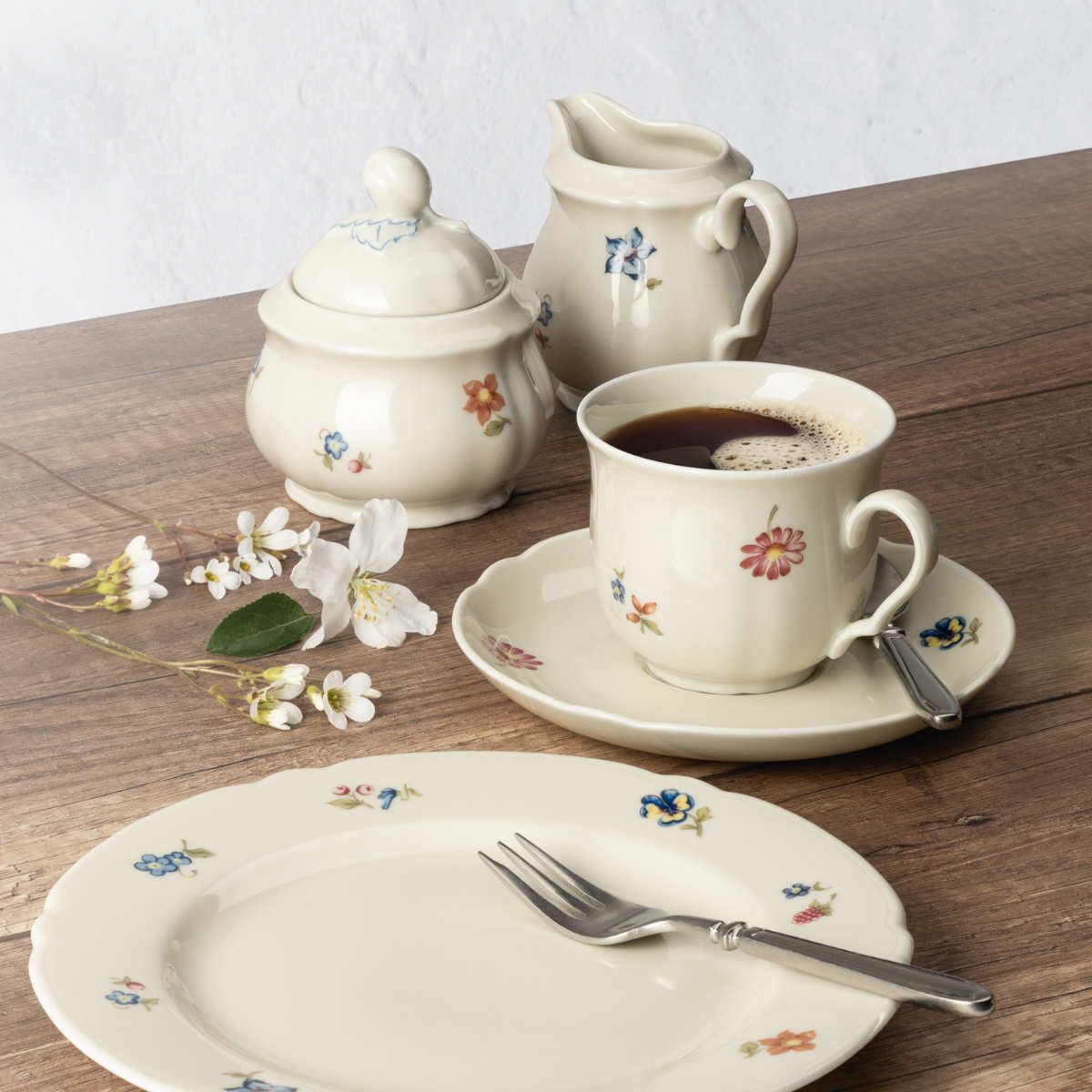 Seltmann Weiden Servierplatte Marie-Luise Blütenmeer, Porzellan, 31 cm