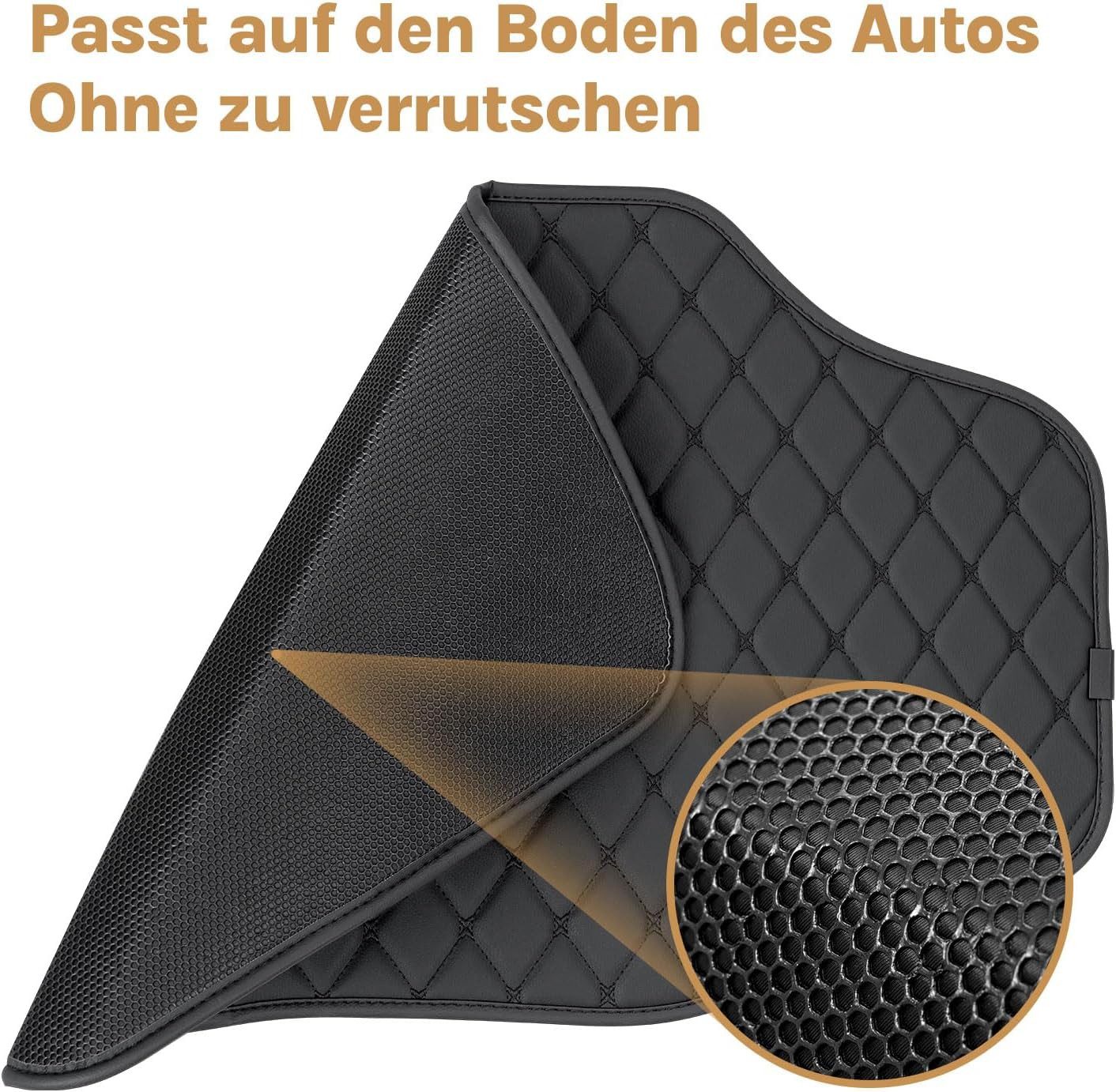Woltu Car Floor Mats (4 pcs), The floor mat set fits most cars. Universal car floor mats, Non-slip design, Easy to clean.