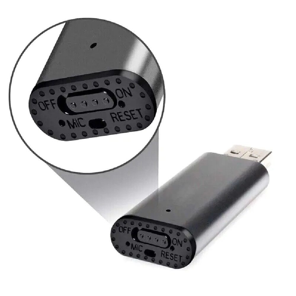 SpionProfi 16GB Usb Stick Mini Voice Recorder Ton Spy Aufnahmegerät Auto Digitales Diktiergerät (Spion Abhörgerät Wanze Voice Recorder Spy getarnt Diktiergerät)