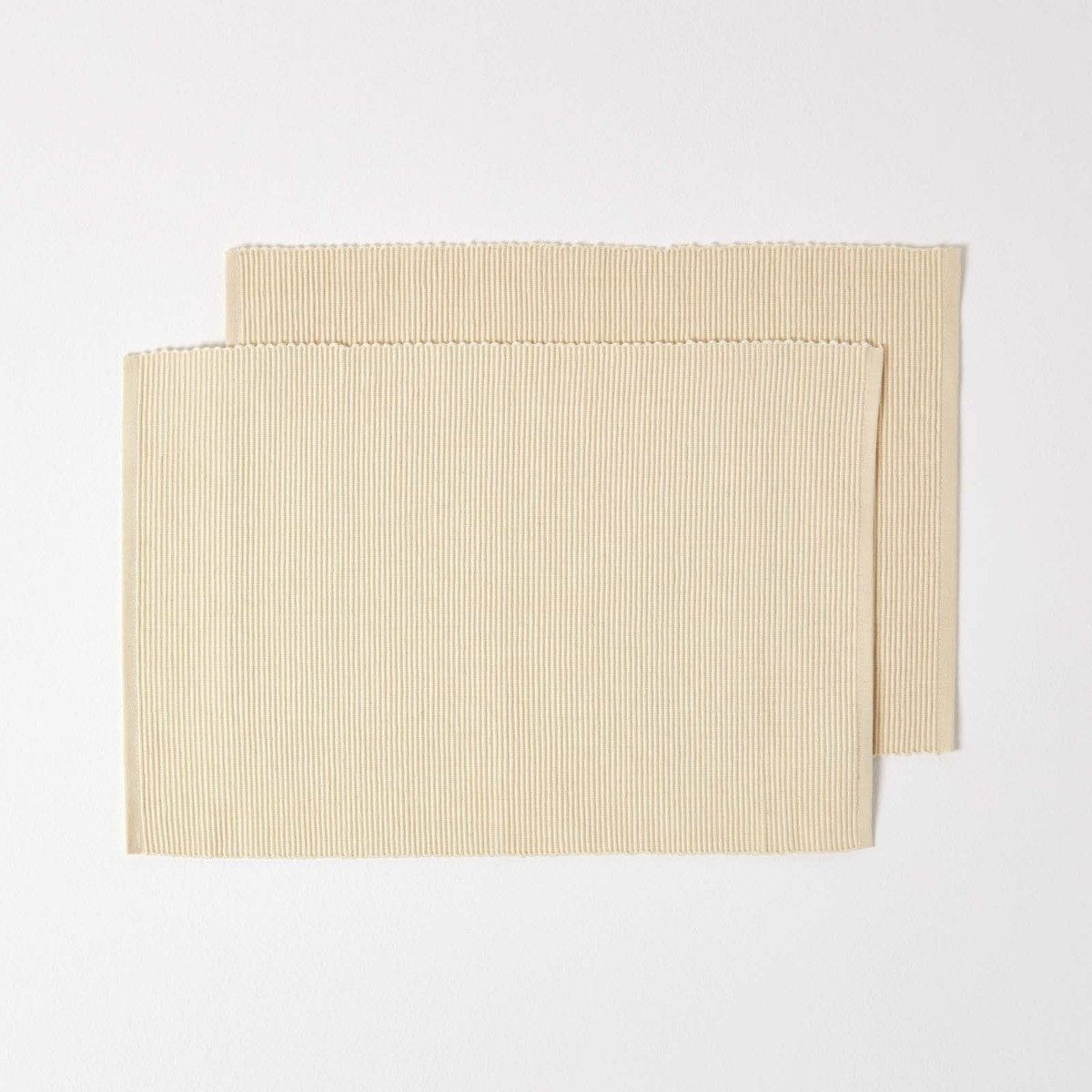 Homescapes Platzset Tischset creme im 2er-Set günstig online kaufen