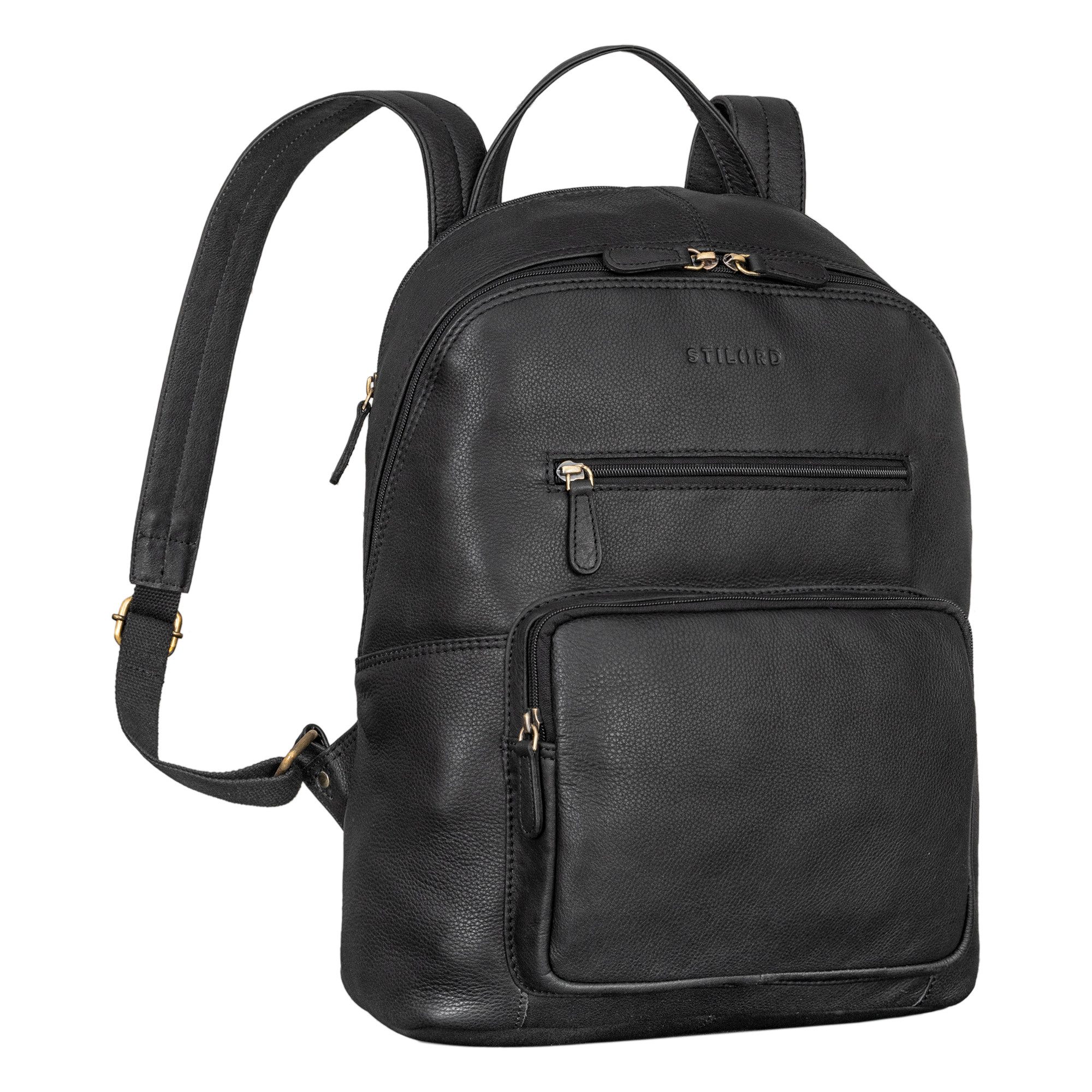 Cityrucksack "Caius" Charakteristischer Leder Rucksack für Damen und Herren