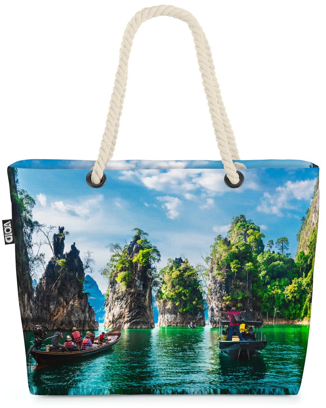 VOID Strandtasche (1-tlg), Thailand Inseln Beach Bag Boot Inselgruppe Strand Meer Urlaub Vietnam Reisen