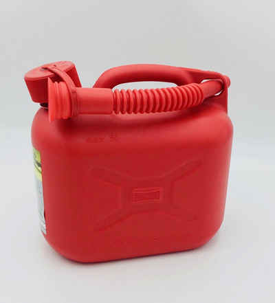 Ratioparts Benzinkanister Kraftstoffkanister Kunststoff rot 5 Liter (1x Kraftstoffkanister Kunststoff rot 5 Liter)