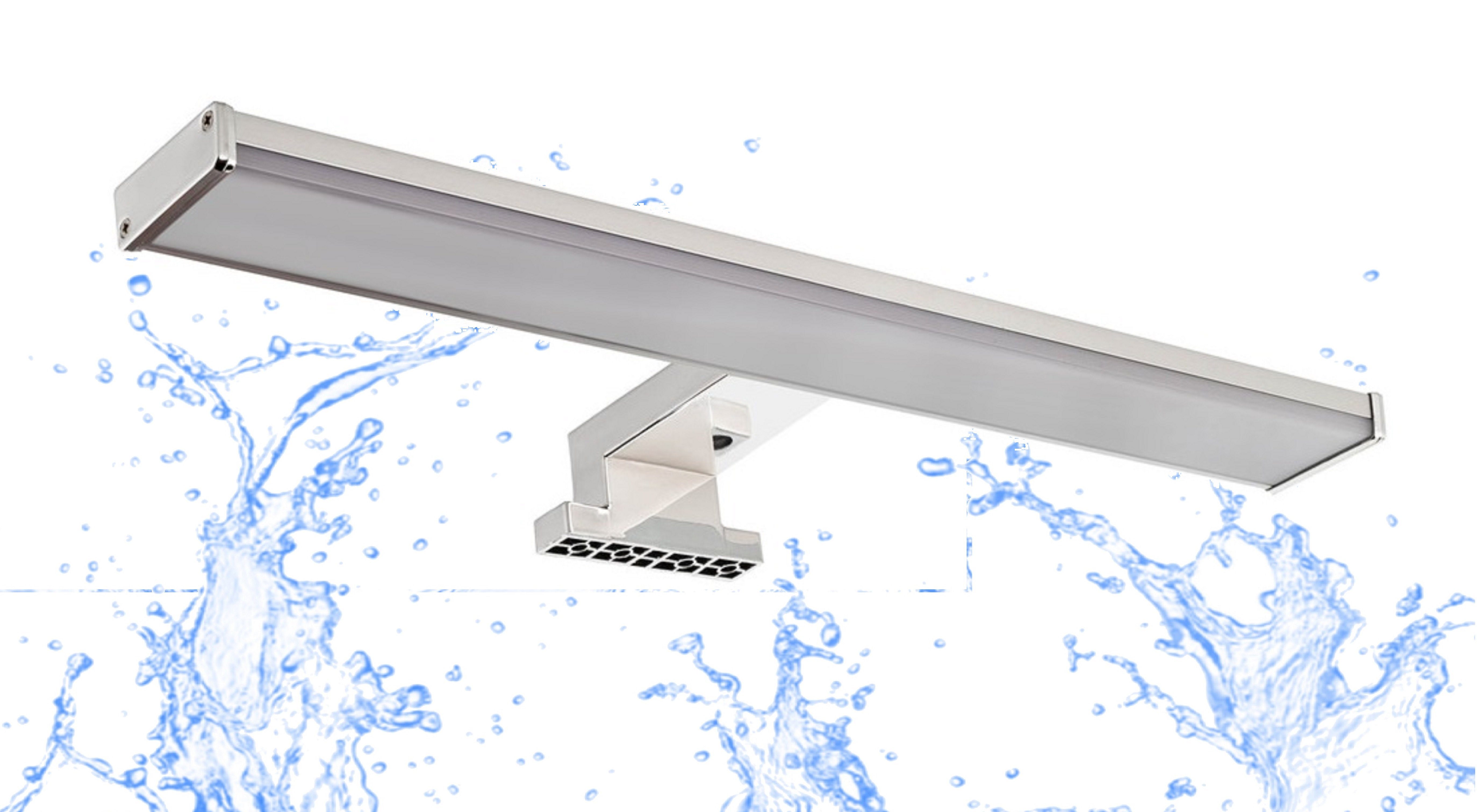 TRANGO Spiegelleuchte, 2247 Modern IP44 LED Spiegelleuchte *EASY* 4-Stufen dimmbar - Produktlänge: 530 mm - 12 Watt 3000K warmweiß, Badleuchte, Schminklicht, Badezimmer Schrankleuchte, Spiegelschrank Aufbauleuchte