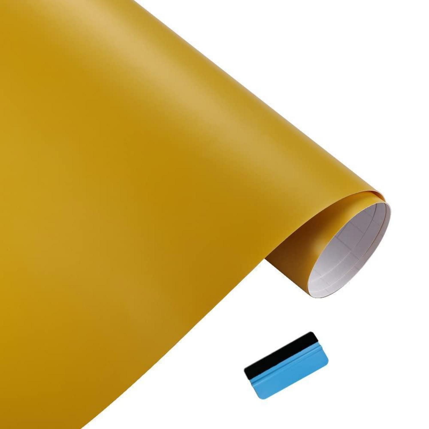 LuxusKollektion Lackschutzfolie Vinylfolie Auto Aufkleber DIY Motorrad Autozubehör 50cm x 150cm gelb, (1-St)