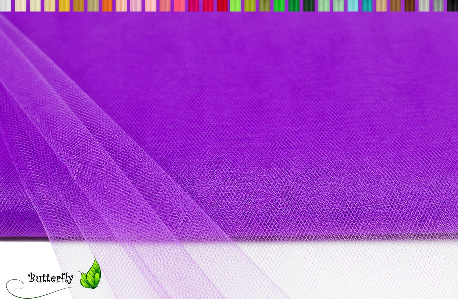 Creativery Stoff, TÜLL Stoff 10m x 150cm