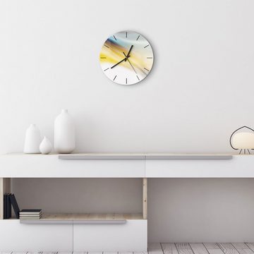 DEQORI Wanduhr 'Warmer Farbverlauf' (Glas Glasuhr modern Wand Uhr Design Küchenuhr)