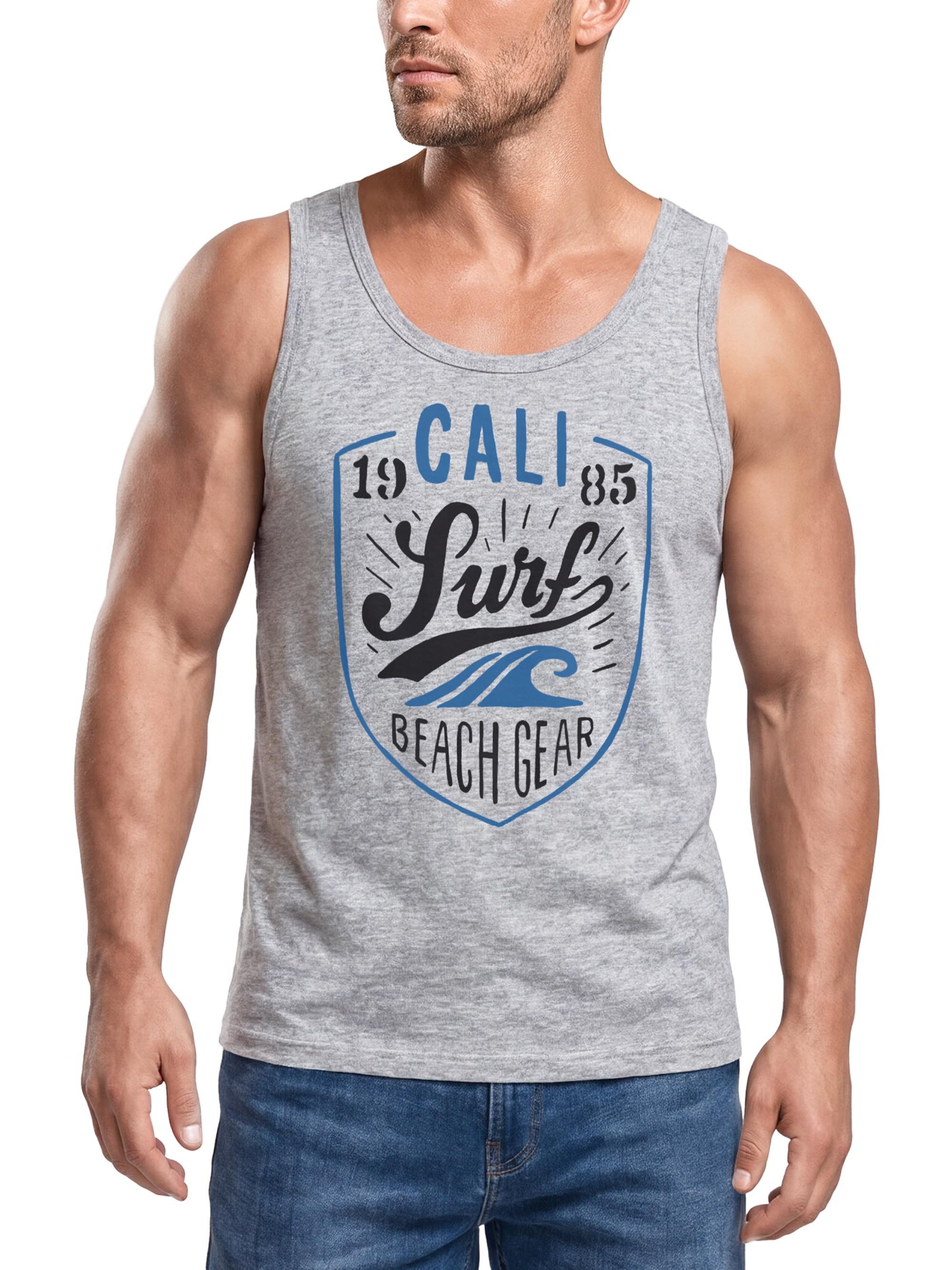 Neverless Tanktop Herren Tank-Top Surf Design Surfing Print California Beach Strand mit Print