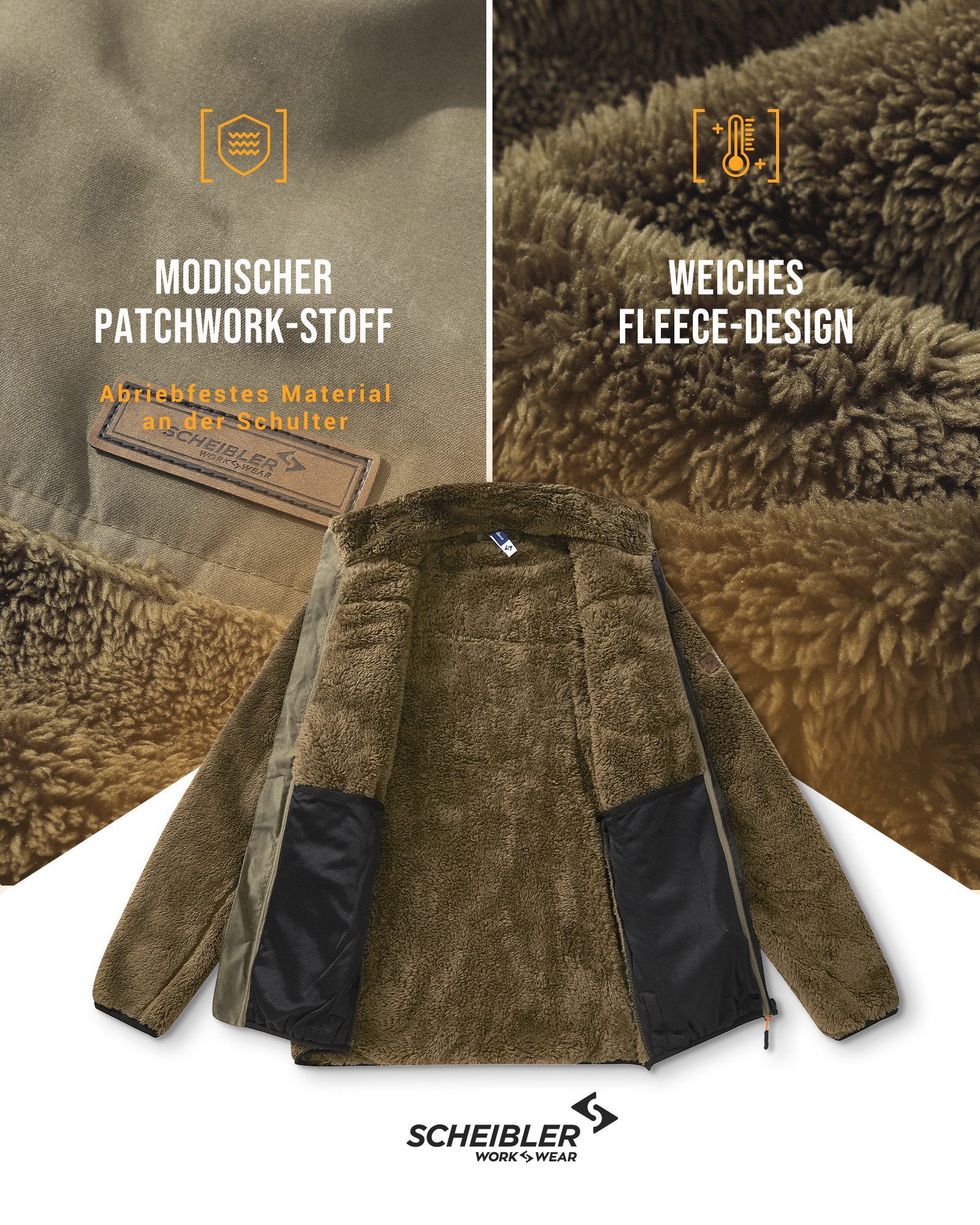 SCHEIBLER WORKWEAR Fleecejacke Faserpelzjacke Forsterbach