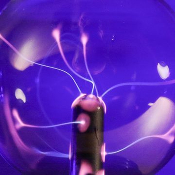 SATISFIRE LED Dekolicht Mini Plasma Kugel Plasmaball magische Blitz-Show Retro Lichteffekt