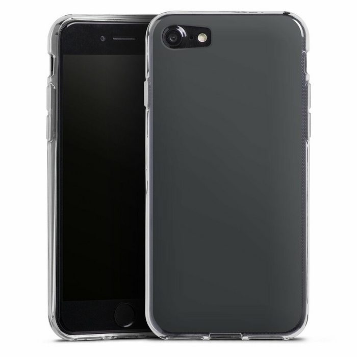DeinDesign Handyhülle einfarbig schwarz Farbe Schwarz Apple iPhone SE (2022) Silikon Hülle Bumper Case Handy Schutzhülle