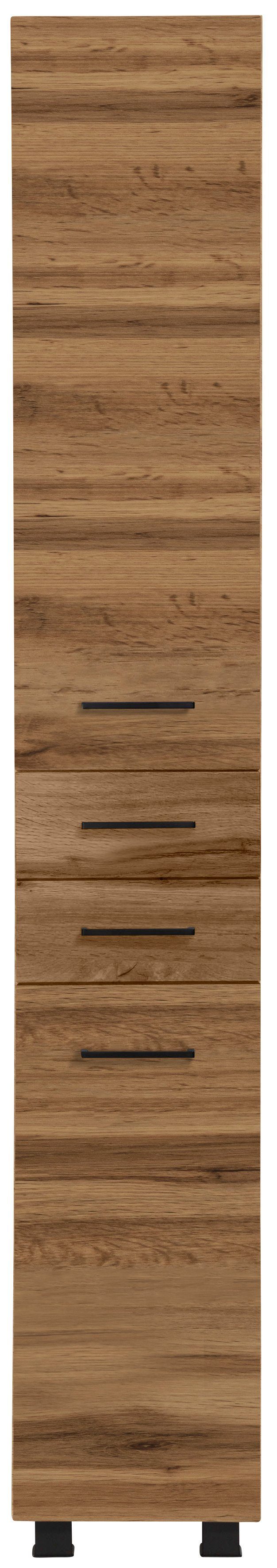 welltime Hochschrank Trento, verschiedene Ausführungen und Farben Badmöbel, Seitenschrank Breite 30 cm, viel Stauraum, Made in Germany