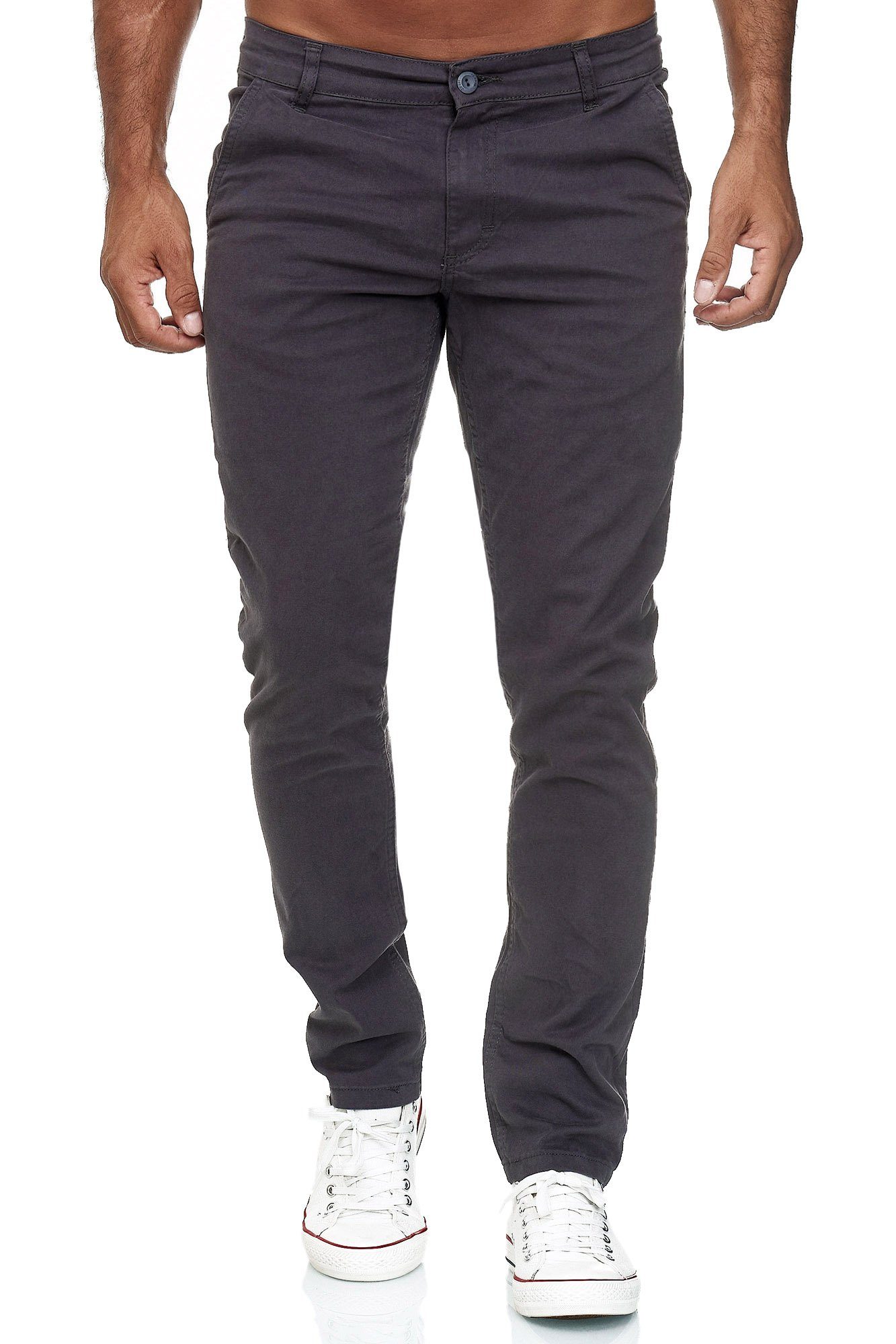 Elasthan 19530 mit anthrazit Tazzio Stretch Chinohose