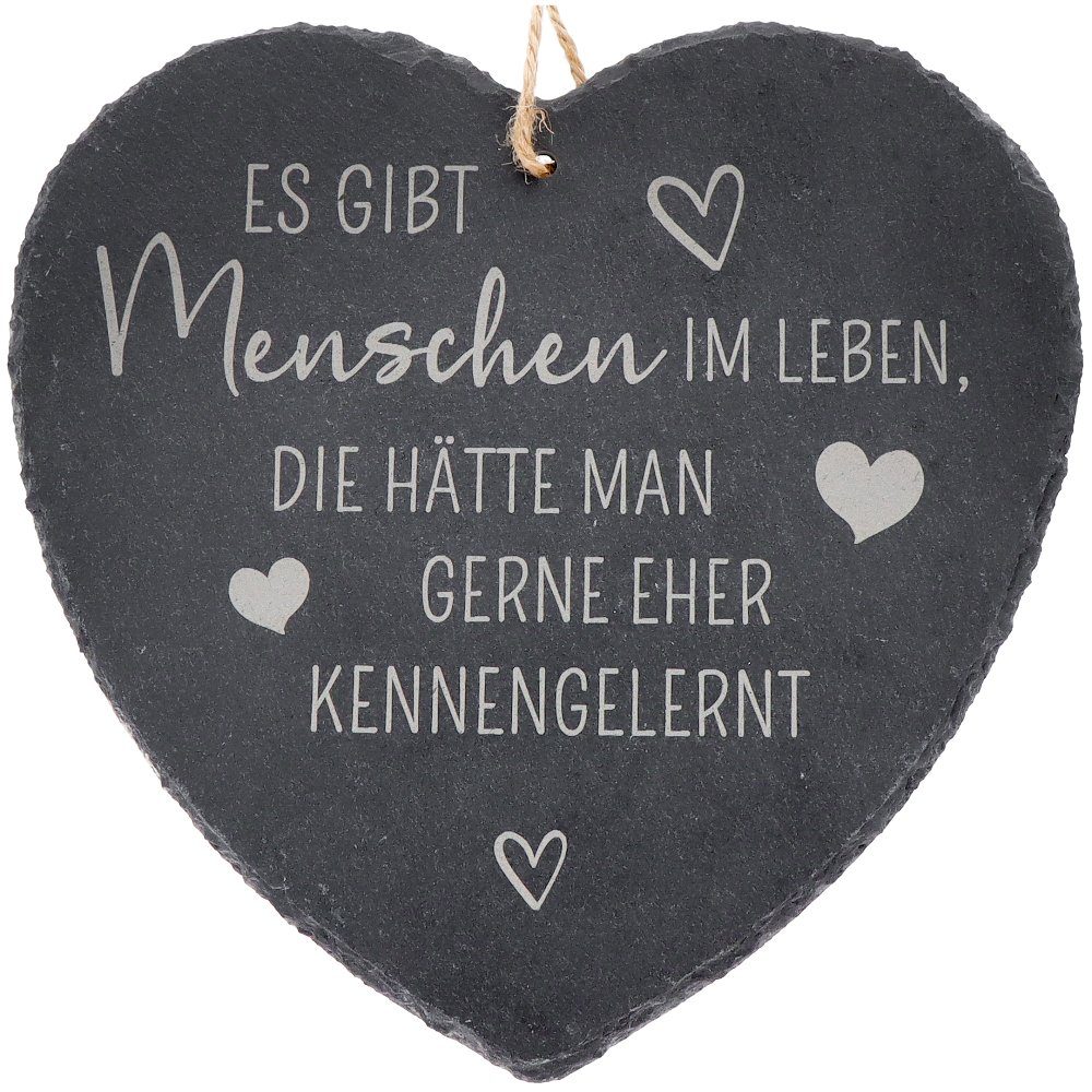 Spruchreif® Dekohänger Großes Schieferherz mit Gravur, Wanddeko günstig online kaufen