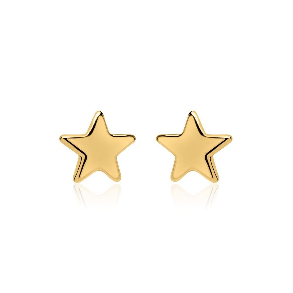 lanii Paar Ohrstecker Sterne in Gold LSE0019
