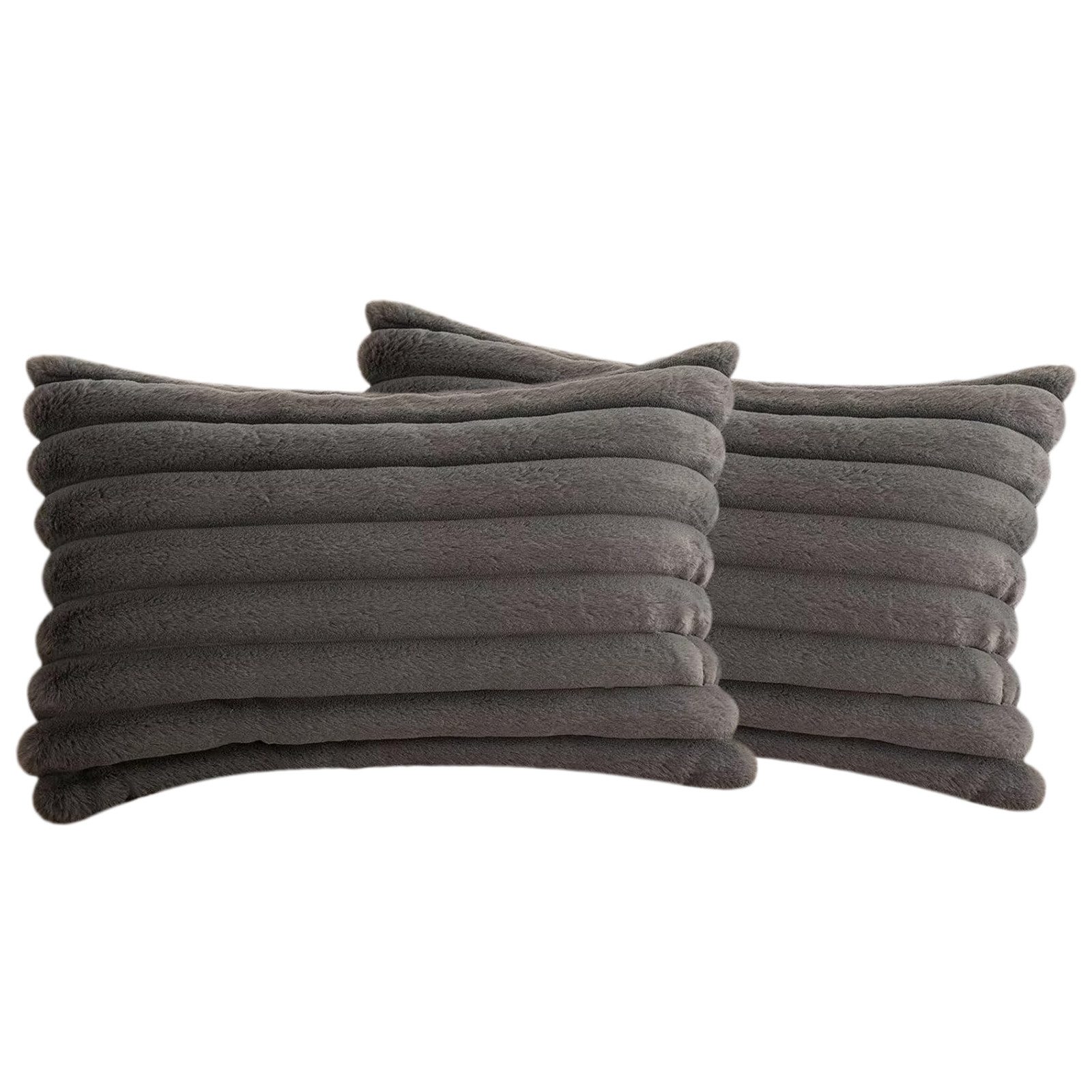 OKWISH Kissenbezüge 2er Set Flauschig Plüsch Deko Dekokissen Sofakissen Zierkissenbezüge, (2 Stück), 30x50 cm Sofakissen Couchkissen Bezug Sofa Schlafzimmer Reißverschluss