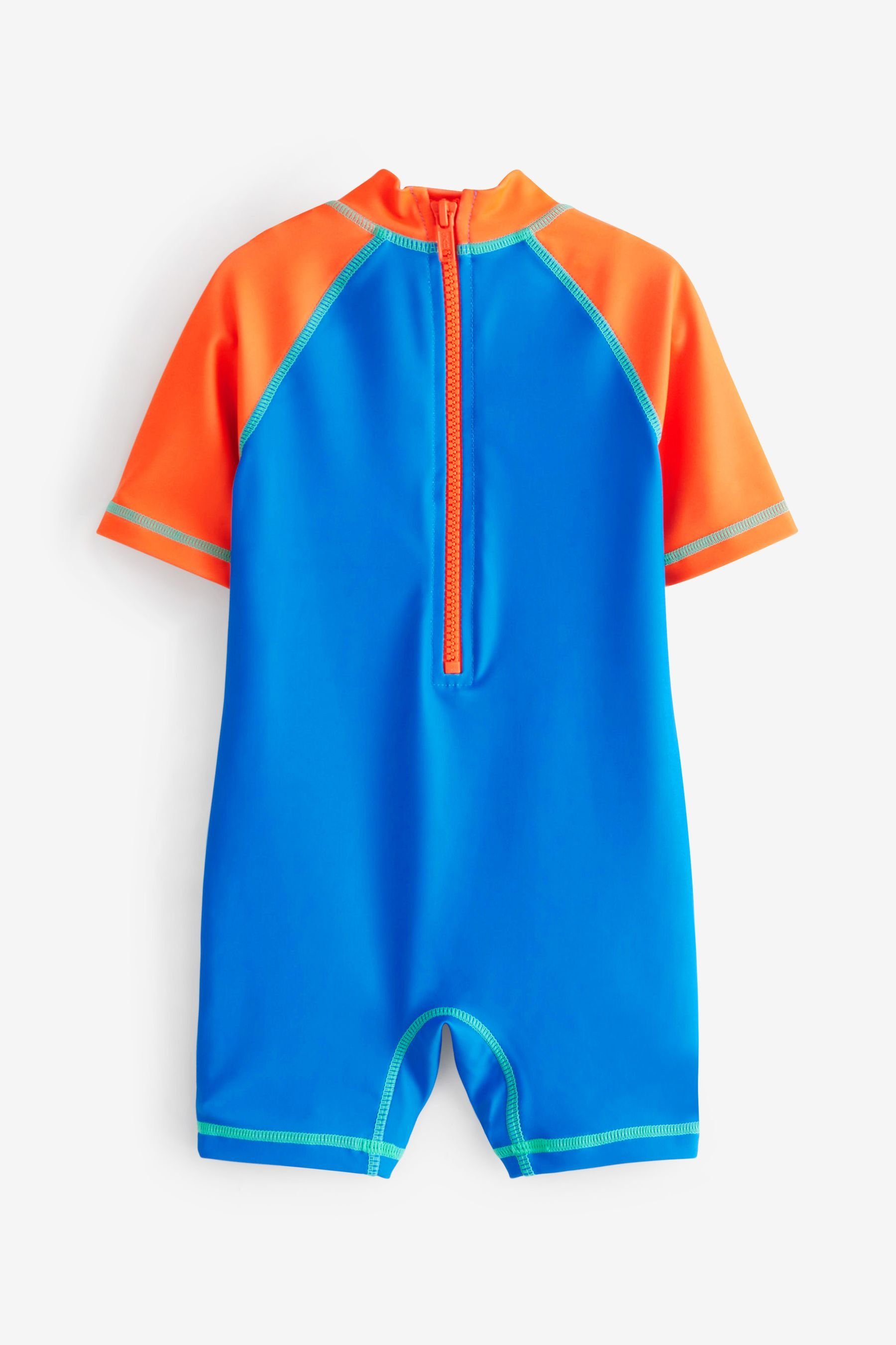 Sonnenschutz-Badeanzug Next Blue/Orange Badeanzug (1-St) Croc