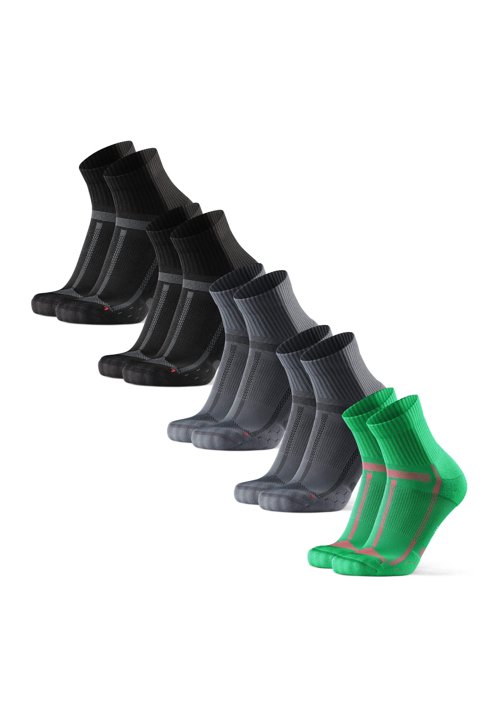 DANISH ENDURANCE Basicsocken Long Distance (5-Paar) rutschfeste Sportsocken, Ideal für Läufer, Anti-Blasen