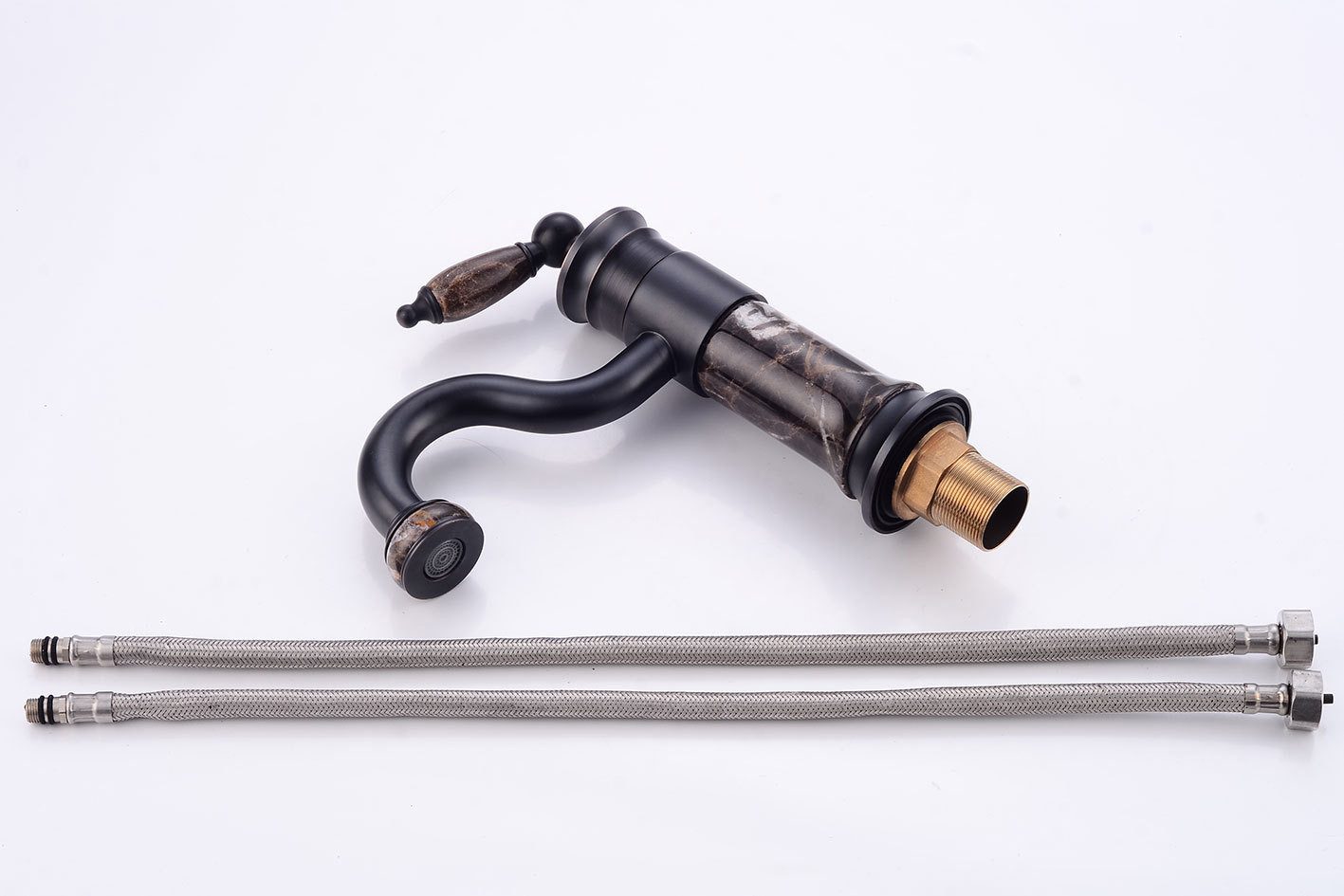 Kinaree Badarmatur Retro Wasserhahn TAM KY Messing, Marmor