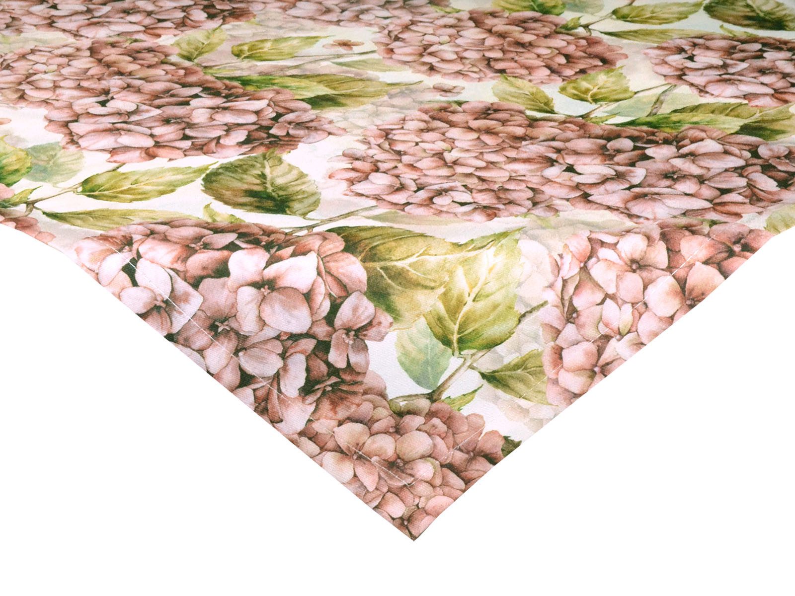 beties Mitteldecke Landlust-Hortensie (1-tlg, 1 Stück), 100% Baumwolle, Hortensien in burgundy-rose, verschiedene Größen