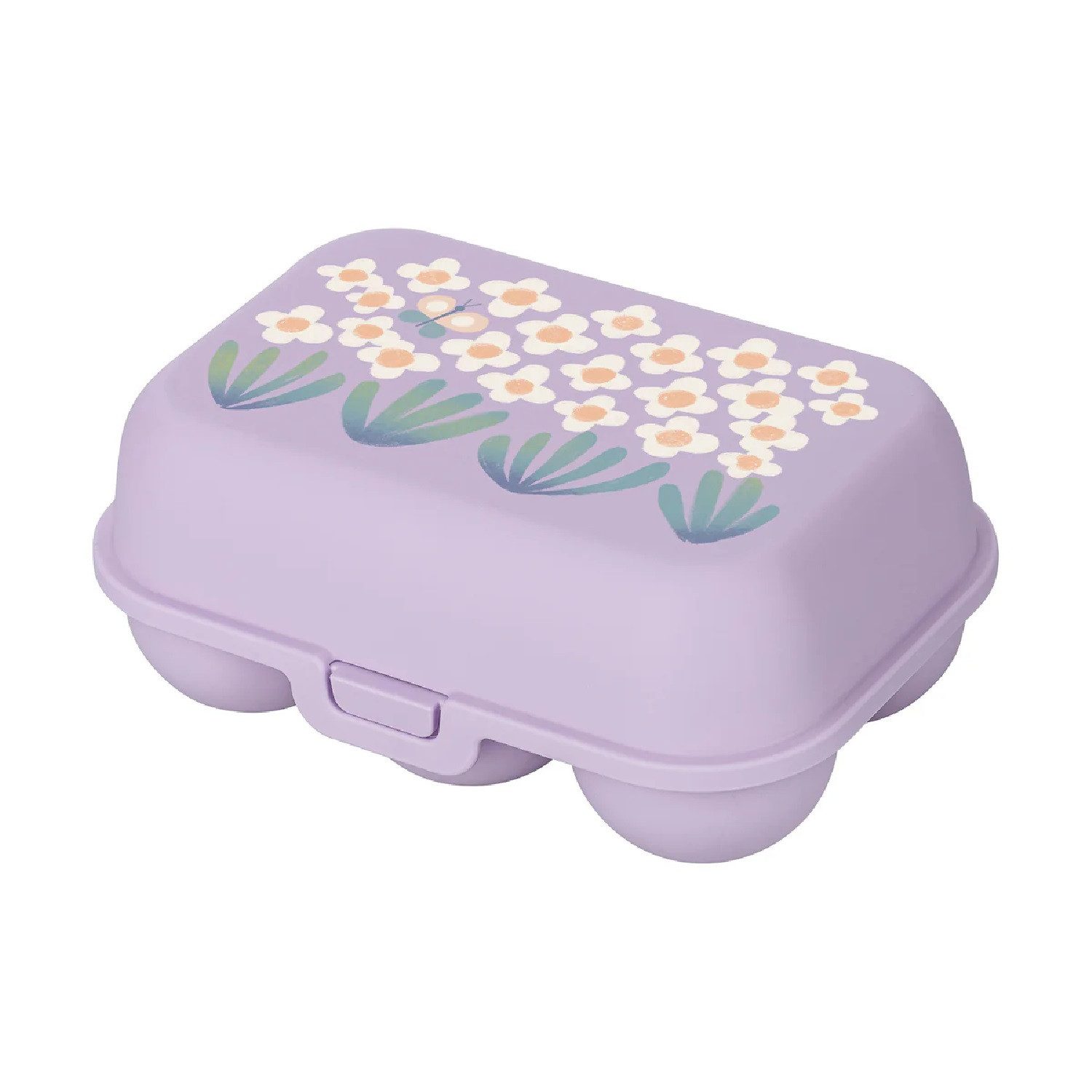 KOZIOL Eierkorb Eierbox Eggs To Go Mini, Bloomies daisy, Kunststoff