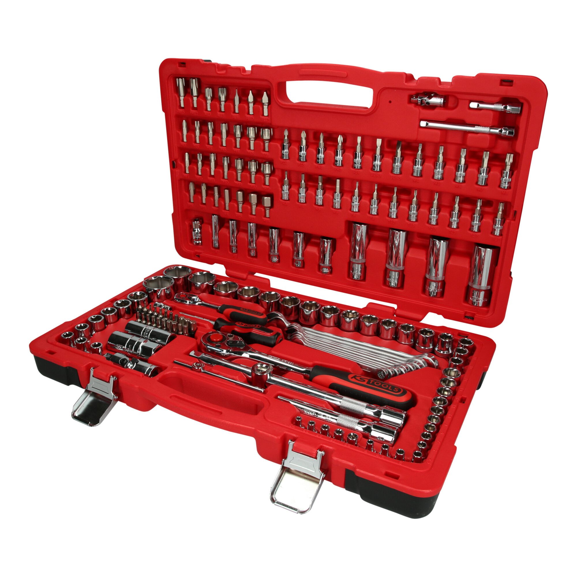 KS Tools Steckschlüssel KS Tools 1/4"+1/2" CHROMEplus Steckschlüssel-Satz, 151-tlg.