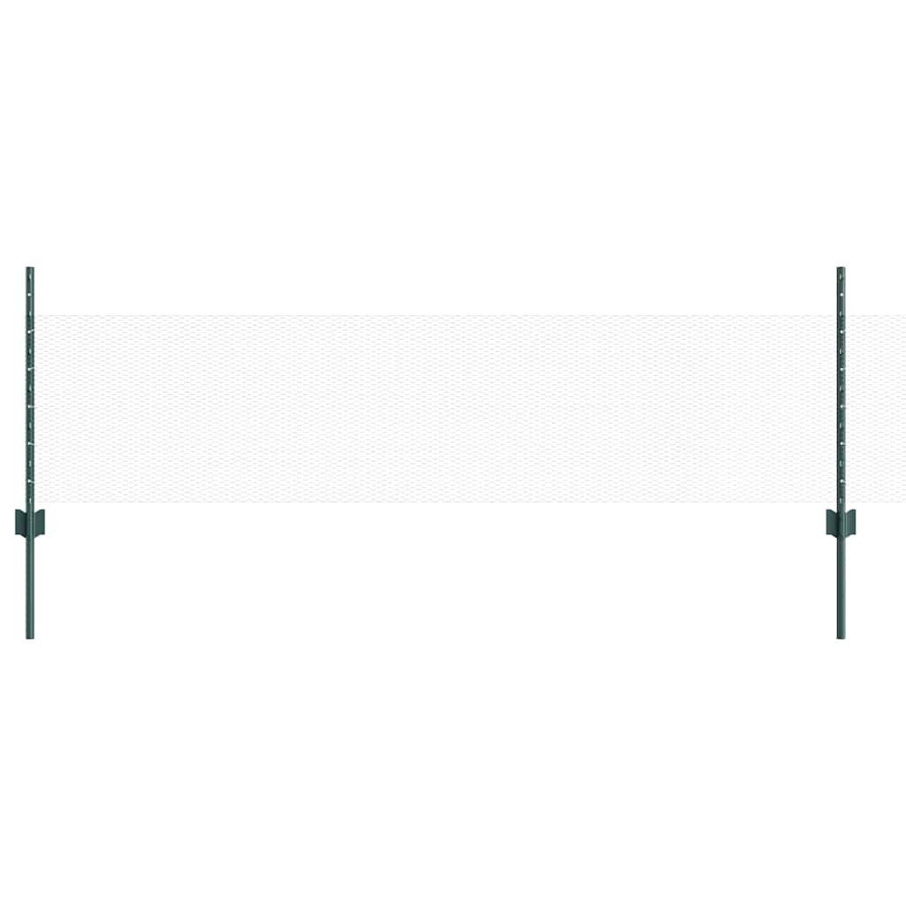 Gartenzaun Outdoor sechseckiger Zaun mit Pfosten 50 x 0,5 m Grün Netz