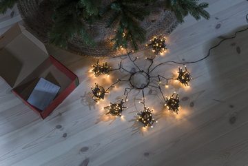 KONSTSMIDE LED-Baummantel Weihnachtsdeko, Christbaumschmuck, LED Lichterkette mit Ring, 8 Stränge à 30 Dioden, vormontiert