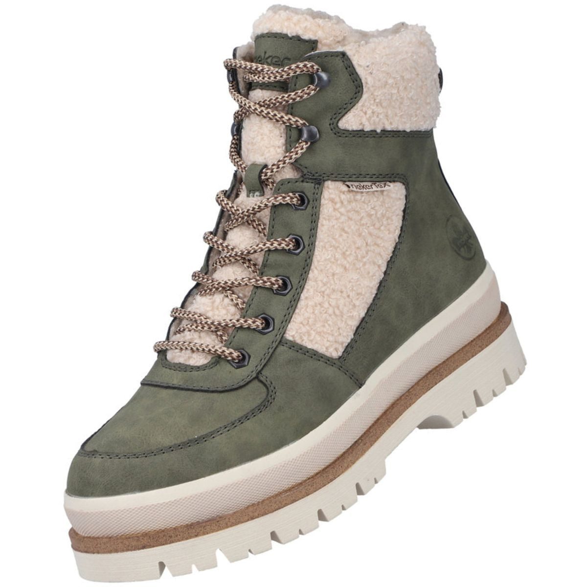 Rieker Y6214-54 Stiefelette Gefütterter Schnürstiefel mit Nässe- und Kälteschutz