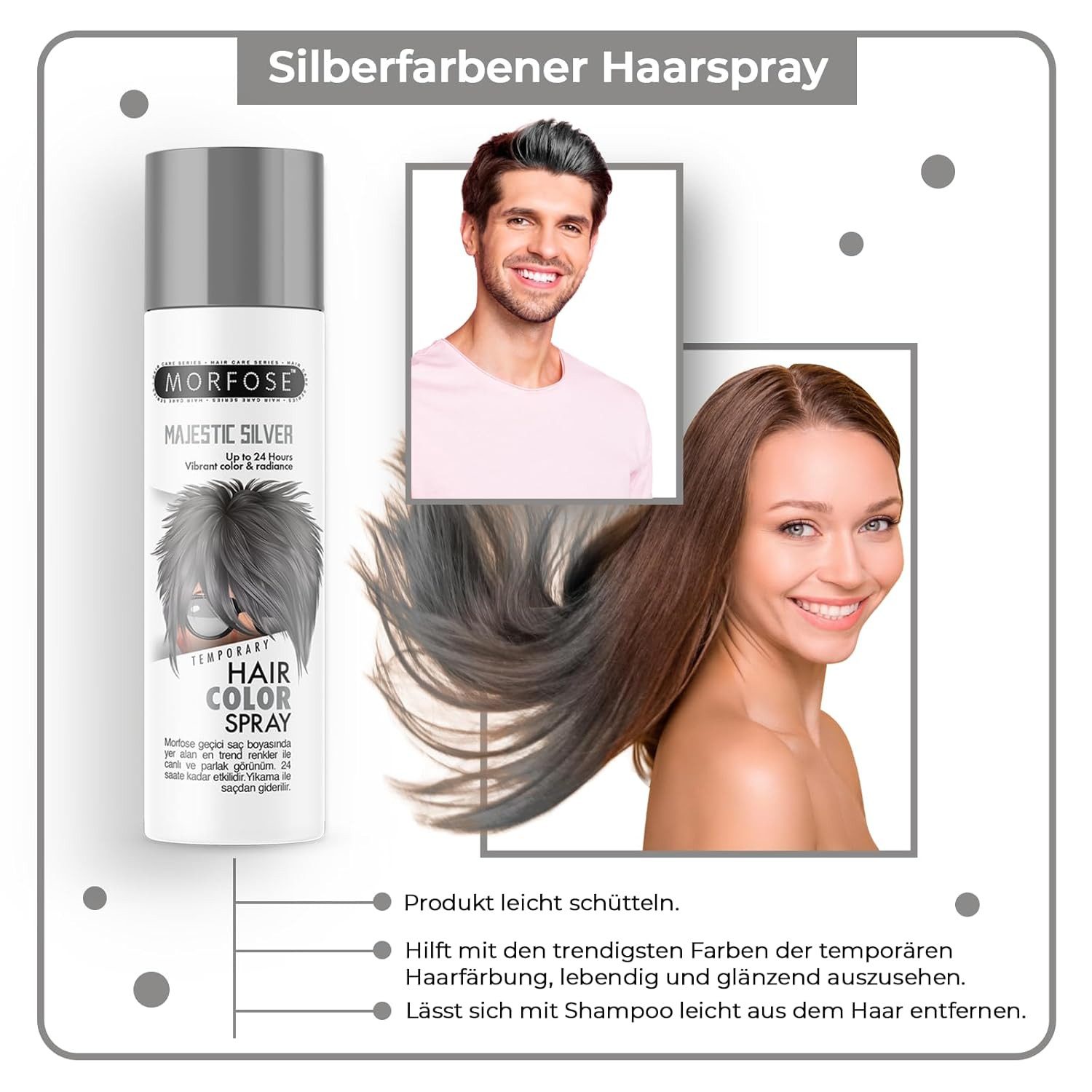 Morfose Haarfarbe Morfose Temporäres Haarfarbspray 150 ml – 9 Farben