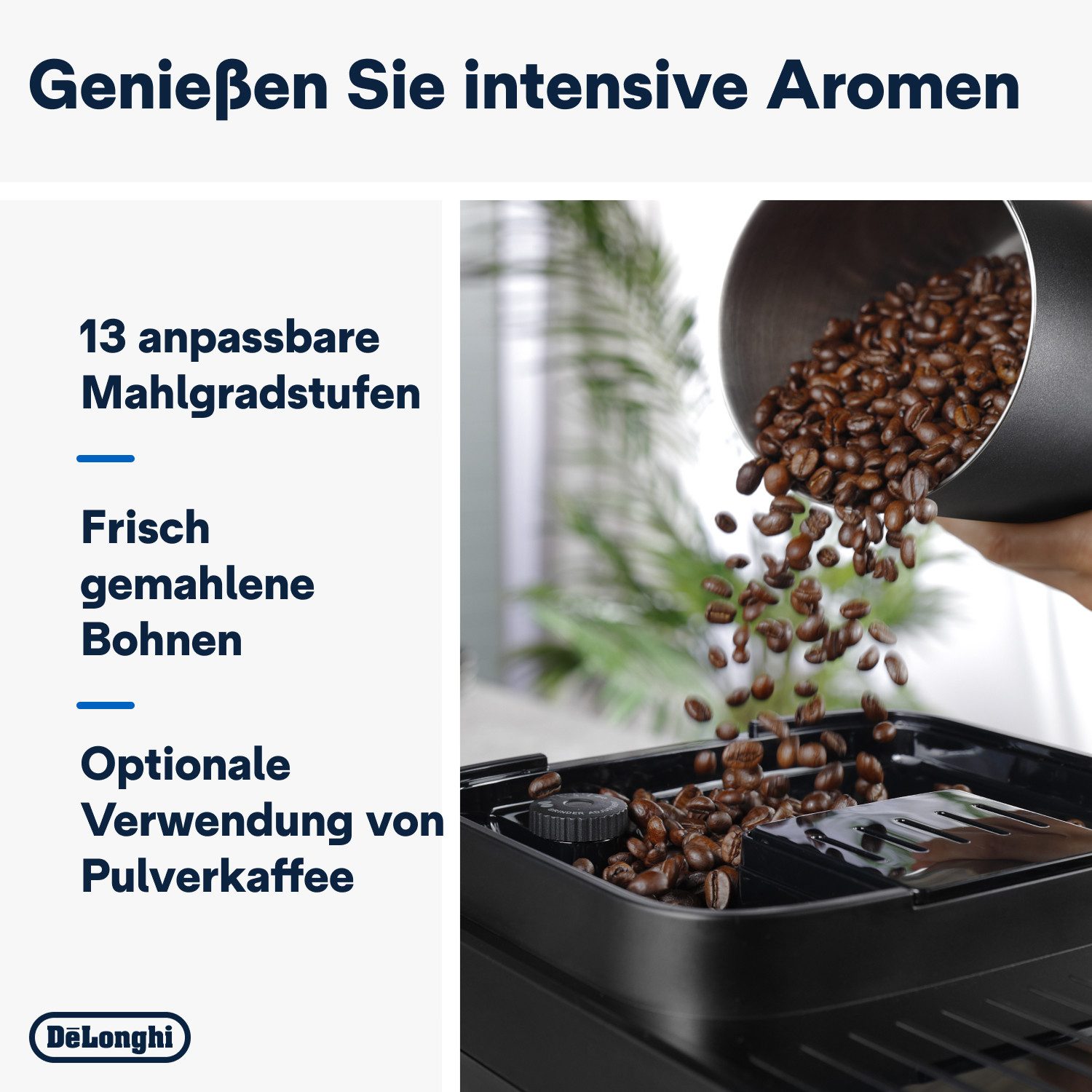 De'Longhi Kaffeevollautomat Magnifica Evo Next ECAM310.60.GB, Barista-Genuss per Touch, grau, MyLatteFunktion, 3 Benutzerprofile, LatteCrema Milchsystem, 10 Rez – Bild 3 von 5