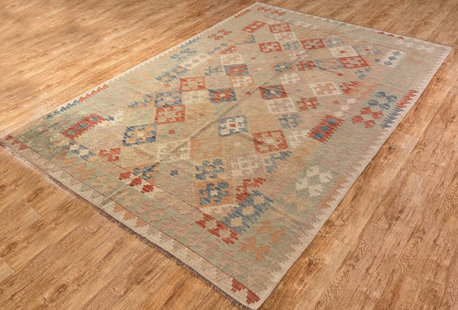 Rug Studios Teppich KELIM ORIGINAL HANDGEARBEITET, Rechteckig, Höhe: 5 mm, Handgefertigt, 202 x 290 cm, Multi