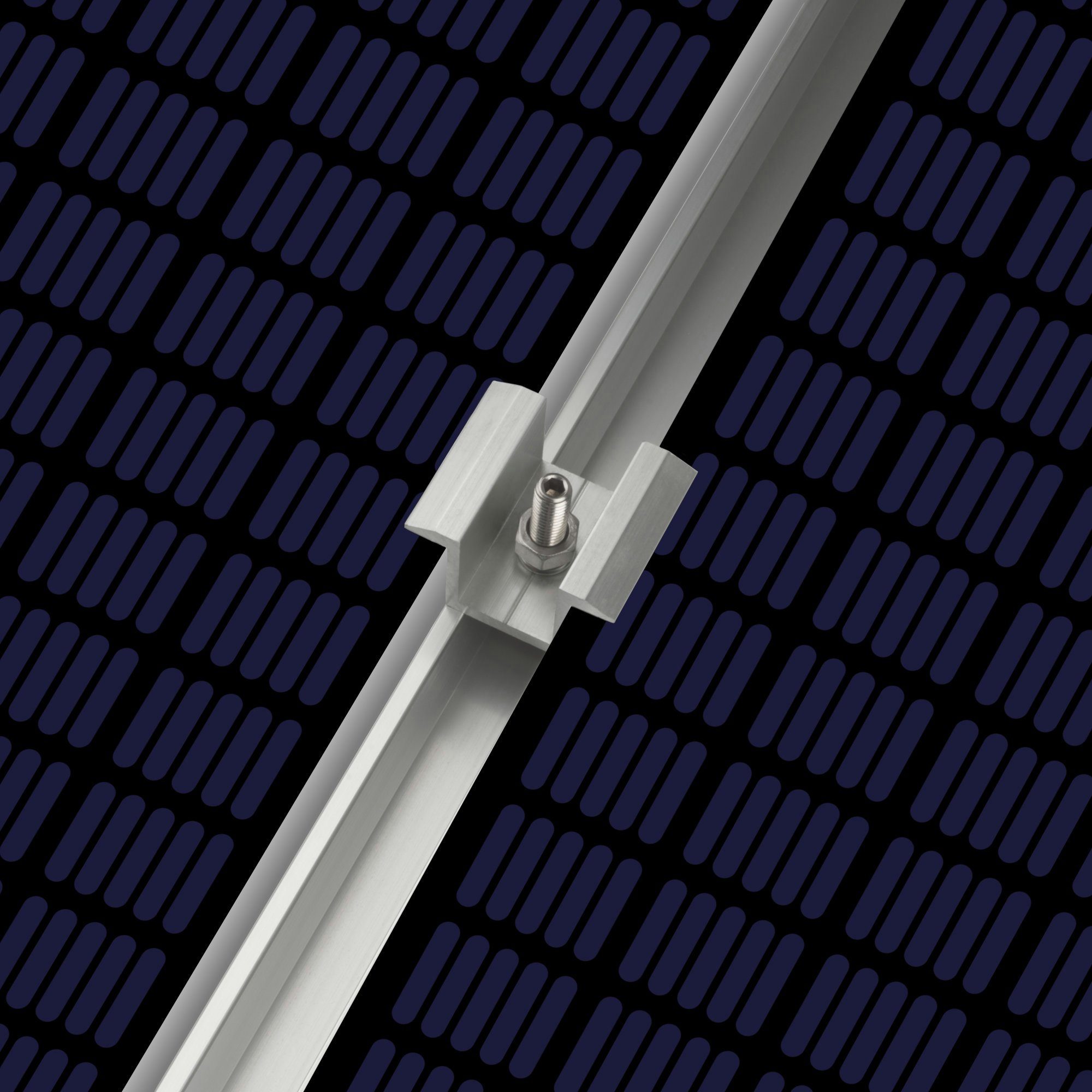 Zelsius Solarmodul-Halterung Zelsius Solarpanel Halterung, Schiene mit Mittelklemmen, Verbindung, (Set)