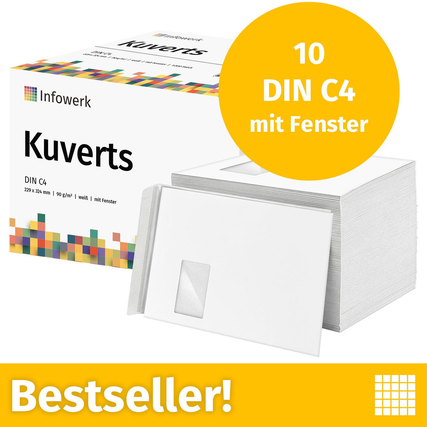 Infowerk Briefumschlag, Mit Fenster