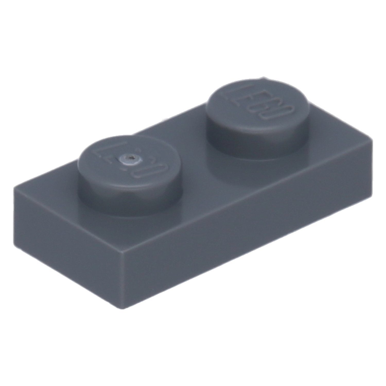 100 Stück Bauplatten, 1x2, Dunkelgrau Spielbausteine