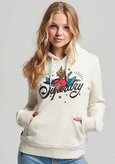 Superdry Kapuzensweatshirt TATTOO SCRIPT GRAPHIC HOODIE