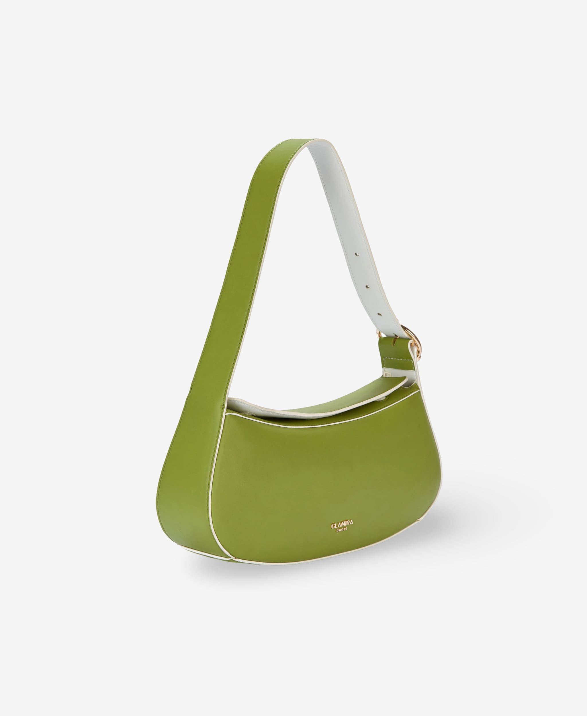 GLAMIRA Schultertasche Lisbon Light Grüne Schultertasche (1-tlg), echt Leder