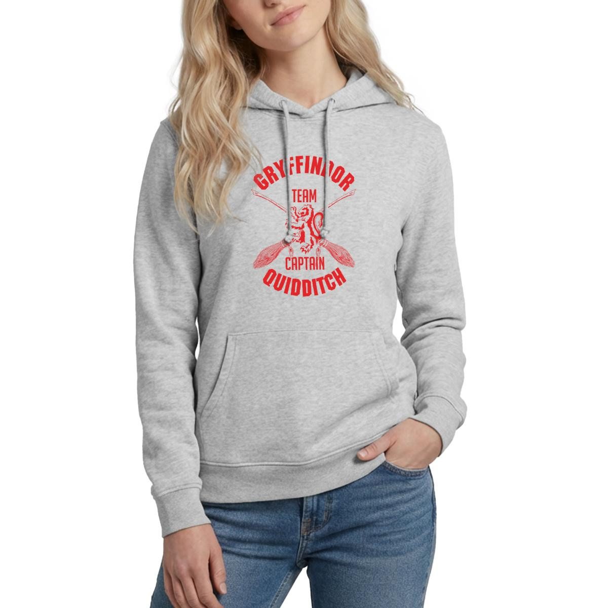 Spreadshirt Hoodie Harry Potter Gryffindor Quidditch Team Captain Damen Hoodie (1-tlg)