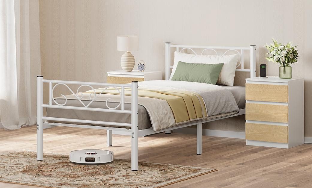 VASAGLE Bettgestell (1-tlg., 90 x 200 cm), aus Metall, Bettrahmen, hochtrag günstig online kaufen