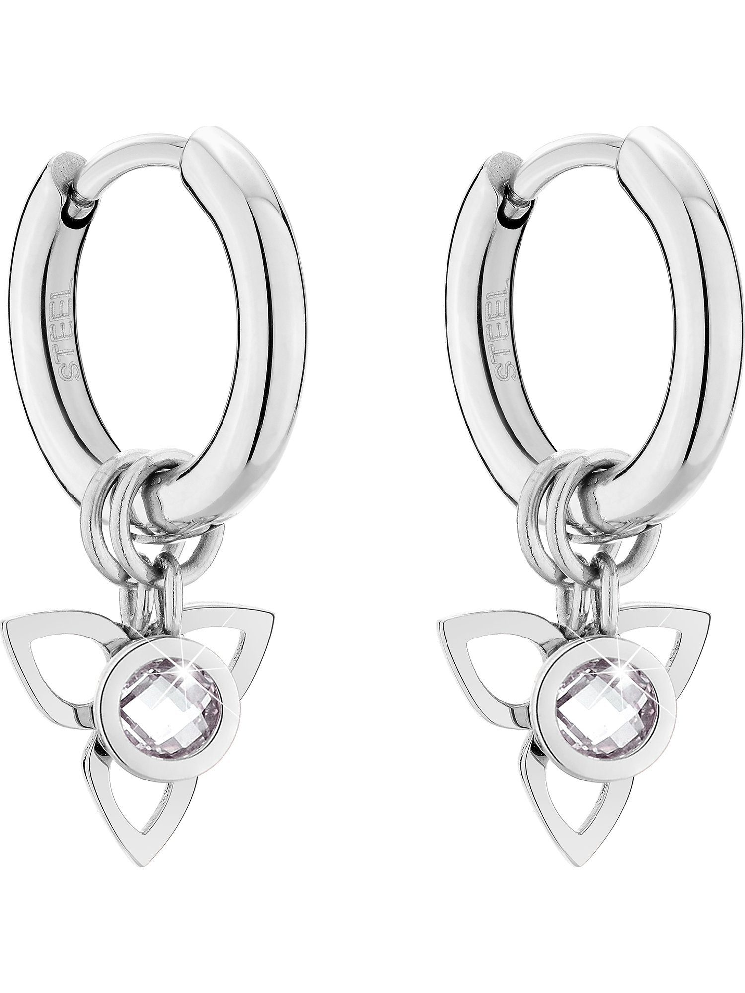 Tamaris Paar Creolen Tamaris Damen-Creolen Edelstahl 1 Zirkonia (Paar)