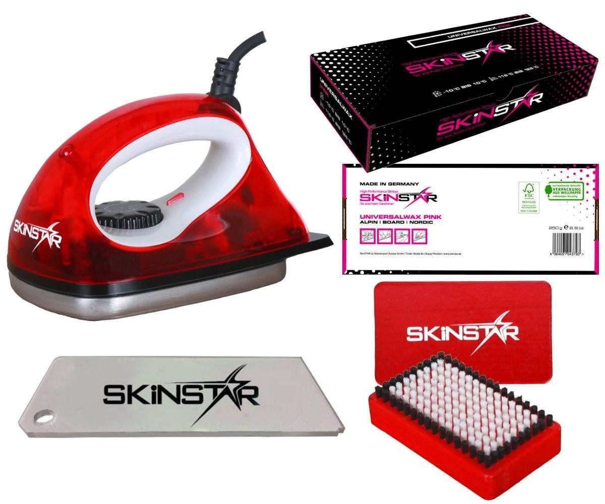 SkinStar Ski SKINSTAR Skiwax Starter Set Skiwachs ALL IN ONE 4-teilig red -