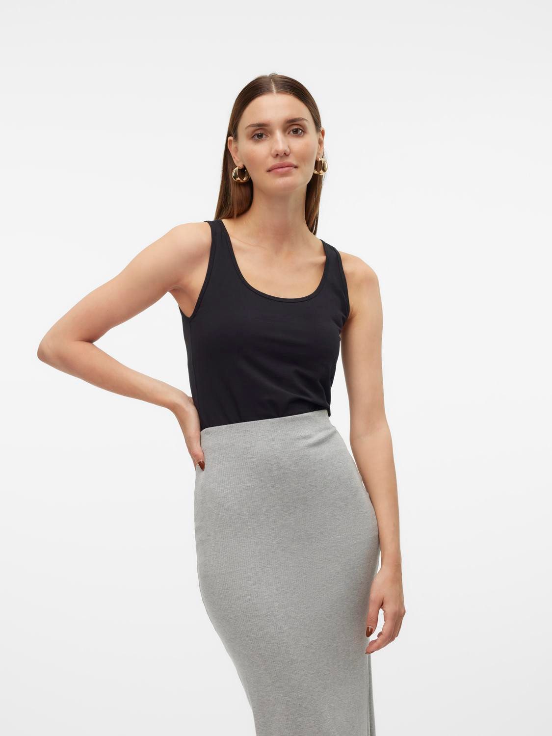 Vero Moda Tanktop VMLULU LONG TANK TOP JRS GA NOOS Baumwollmischung, regula günstig online kaufen