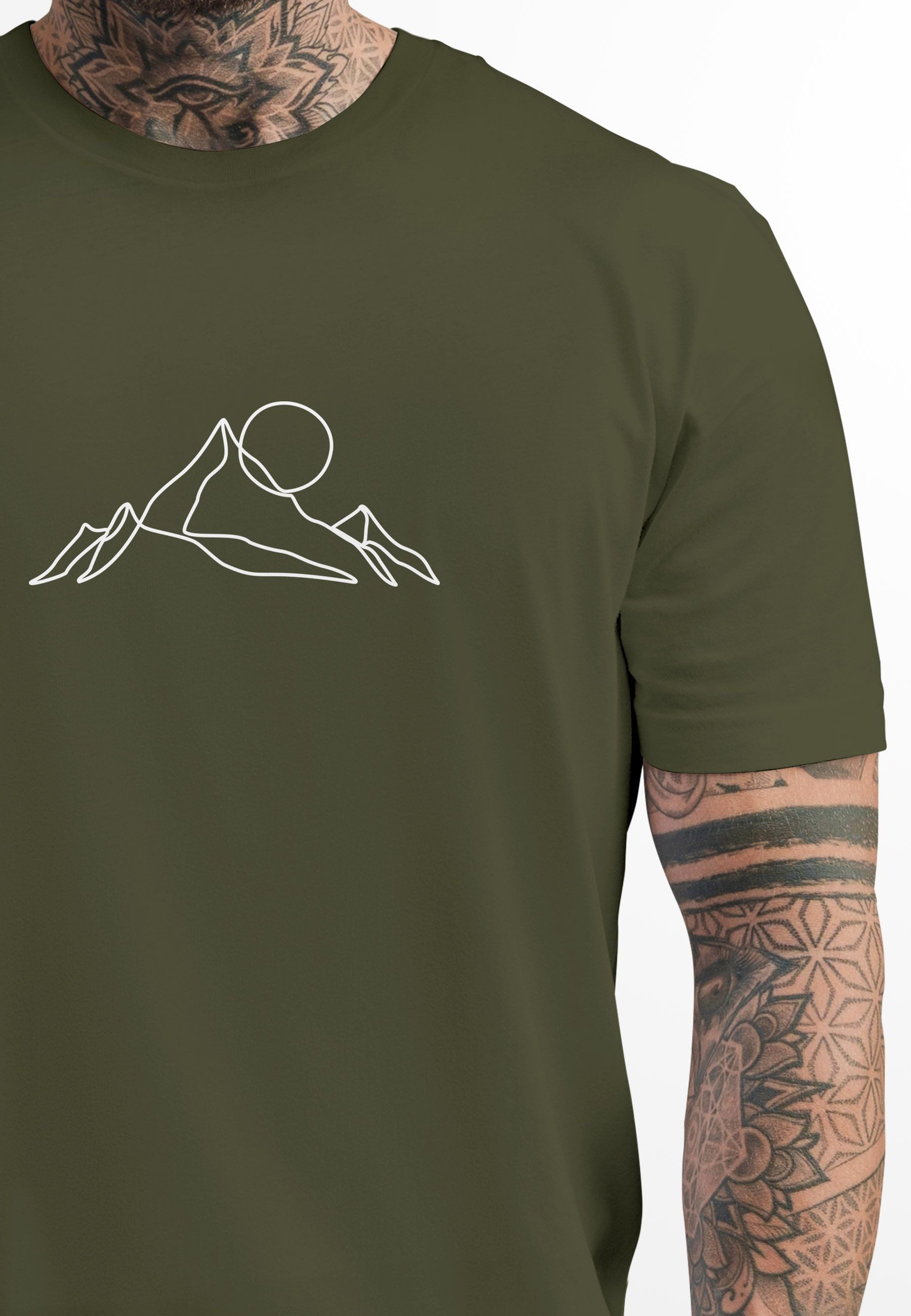 Neverless Print-Shirt Herren T-Shirt Berge Wandern günstig online kaufen