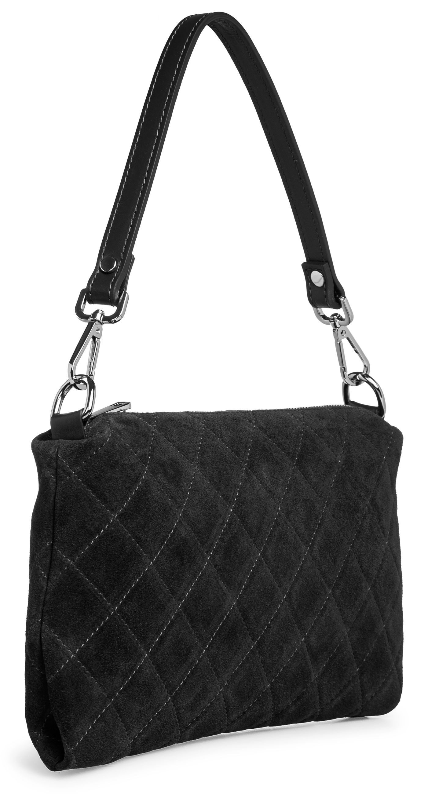 Caspar Clutch Wildleder Handtasche Damen Leder Clutch - PREMIUM LINE - Modell No.856, 100% italienisches Leder, samtig weich, angenehmer Tragekomfort – Bild 3 von 5