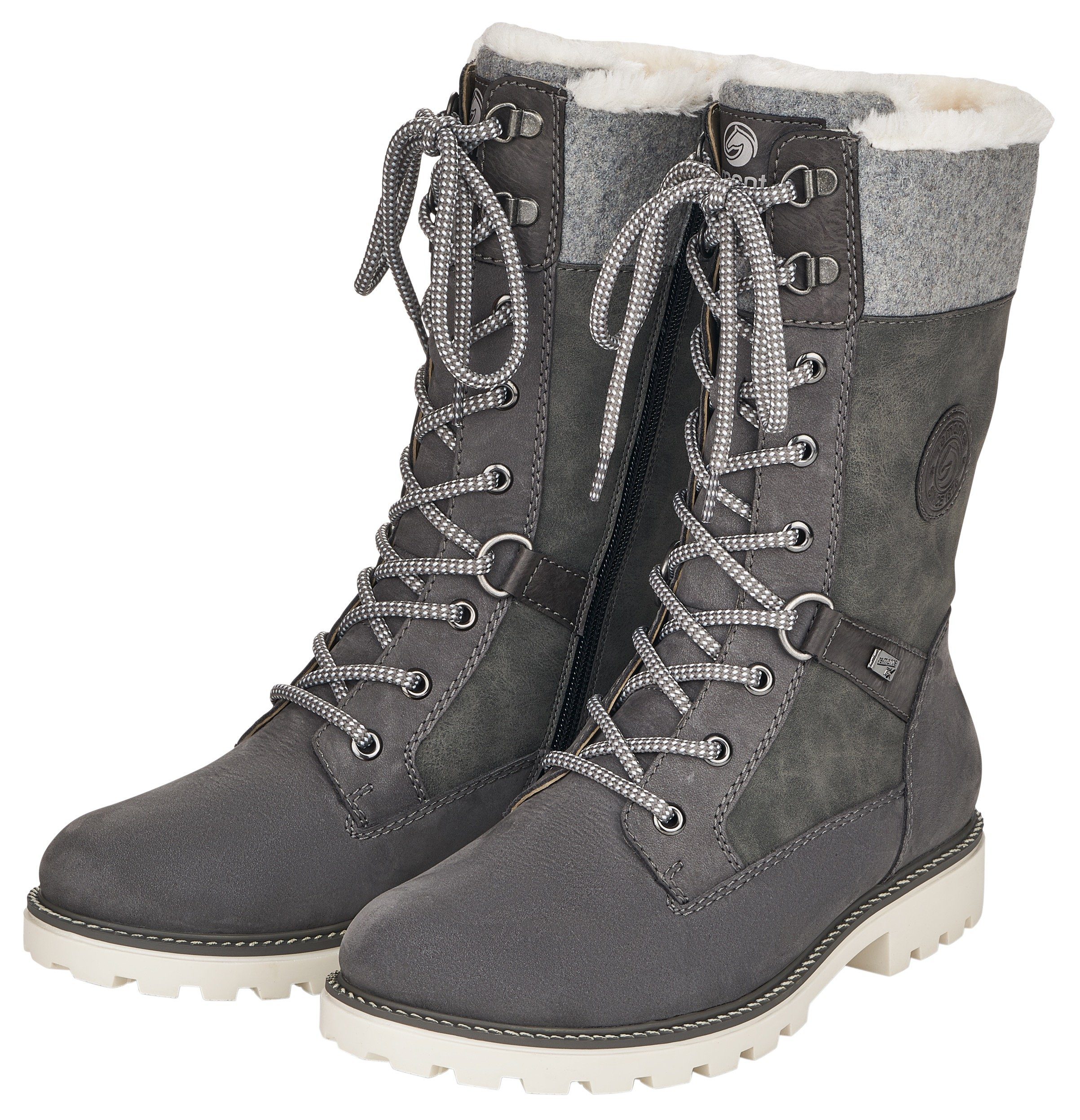 Remonte Winterstiefel Schnürboots, Stiefelette mit wasserabweisender Tex-Ausstattung