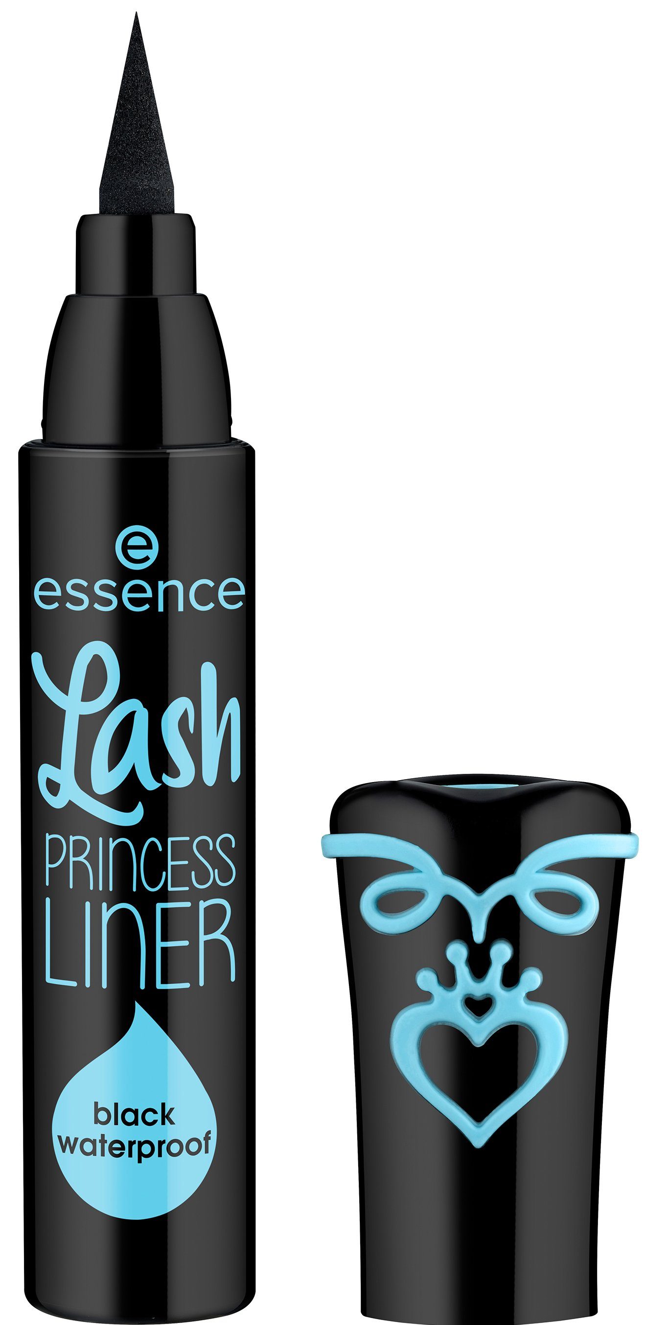 PRINCESS Eyeliner Lash 5-tlg. LINER waterproof, Essence black