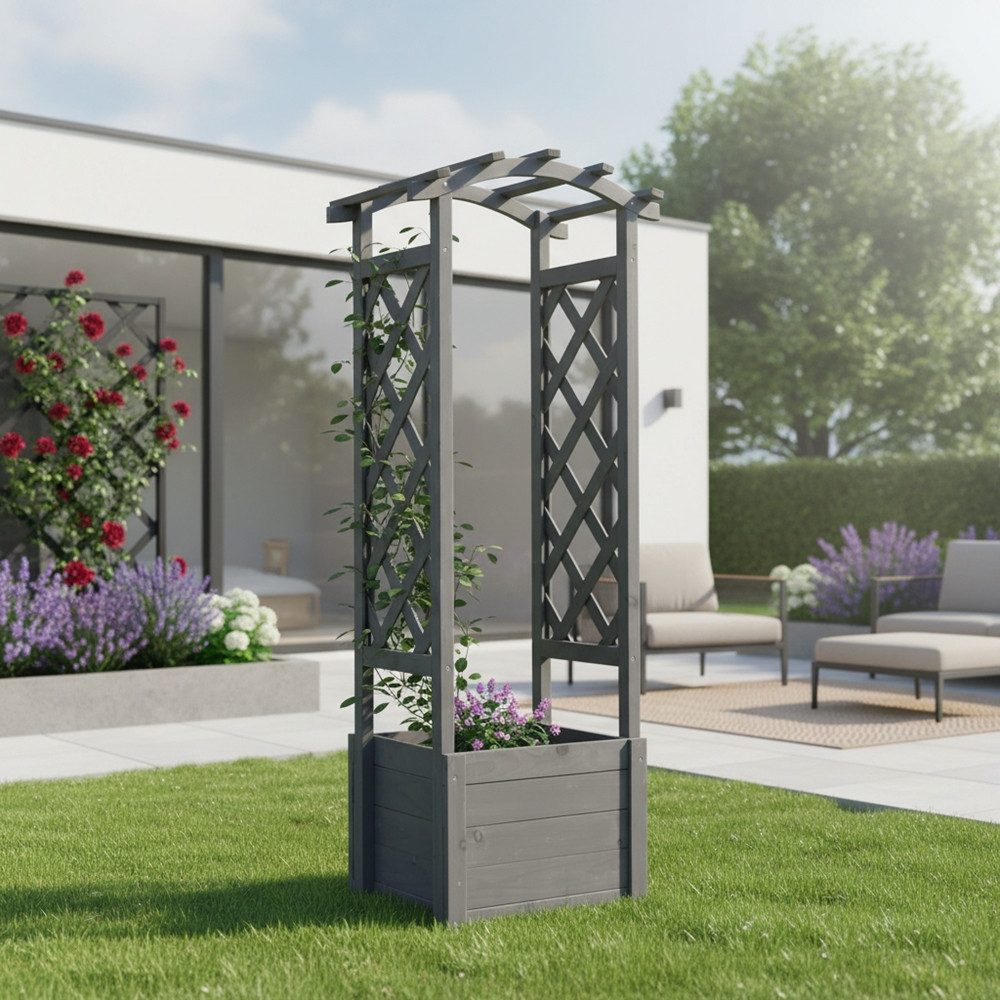 Mucola Rosenbogen Rankhilfe Spalier Pflanzkasten Rankgitter Rosenbogen Rundbogen Pergola Stück, Premium-Rosenbogen, Rosenbogen